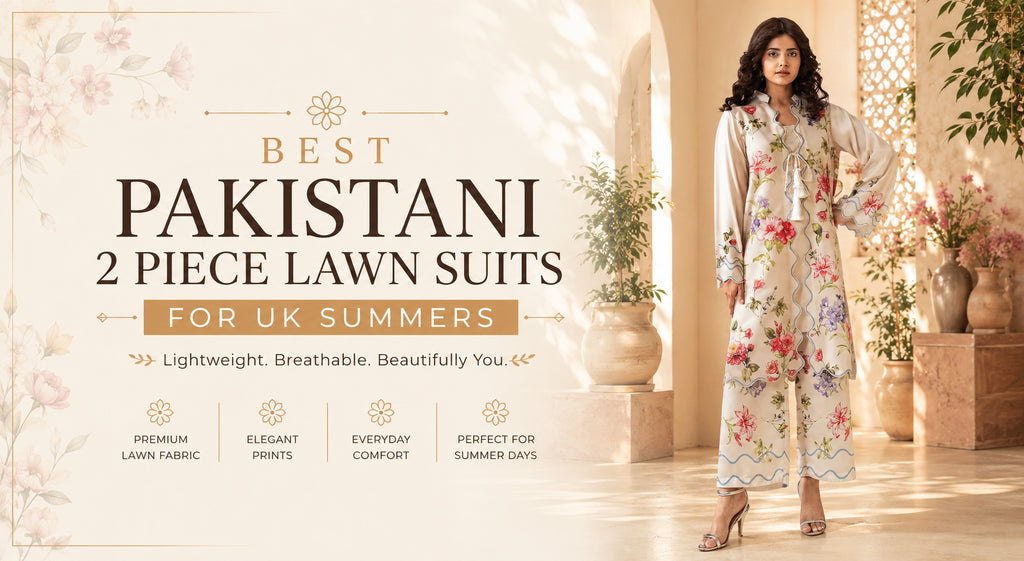 Best Pakistani 2 Piece Lawn Suits for UK Summers