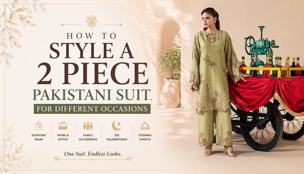 How to Style a 2 Piece Pakistani Suit for Different Occasions