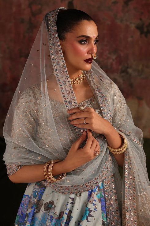 Charizma Embroidered Raw Silk 3PC Suit CMA-5-04