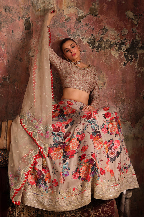Charizma Embroidered Raw Silk 3PC Suit CMA-5-06