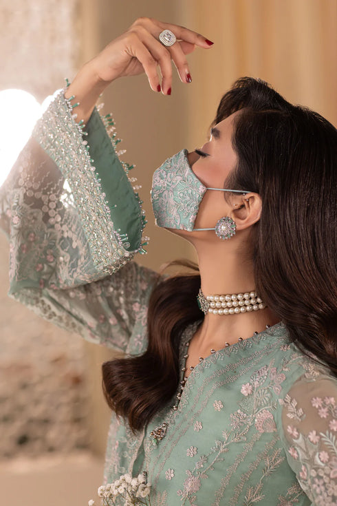 Flossie Embroidered Chiffon Suit DA-01