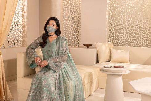 Flossie Embroidered Chiffon Suit DA-01