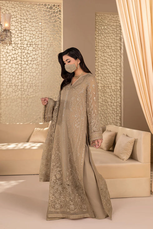 Flossie Embroidered Chiffon Suit DA-03