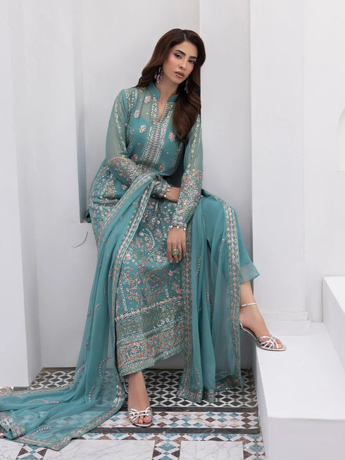 Gulaal Embroidered Chiffon Suit Desir