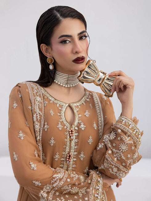 Gulaal Embroidered Chiffon Suit Mirage