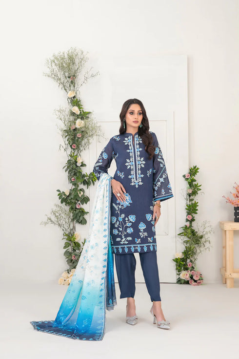 Tawakkal Embroidered Cotton Khaddi Suit D-2062