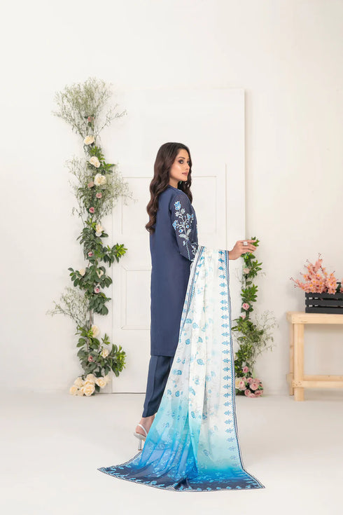 Tawakkal Embroidered Cotton Khaddi Suit D-2062
