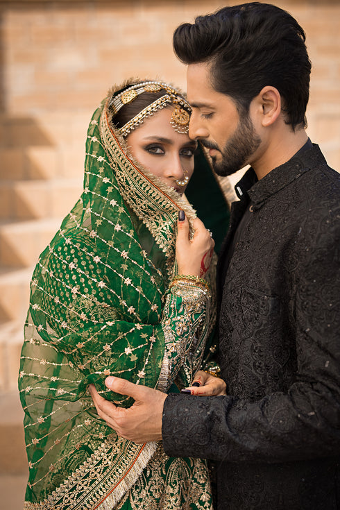 Embroidered Raw Silk 3 Piece PAKEEZAH