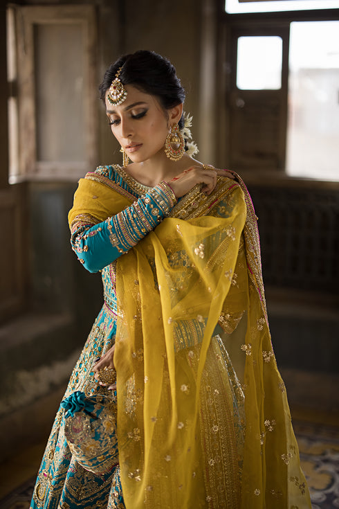 Embroidered Raw Silk 3 Piece MEHRUNISA