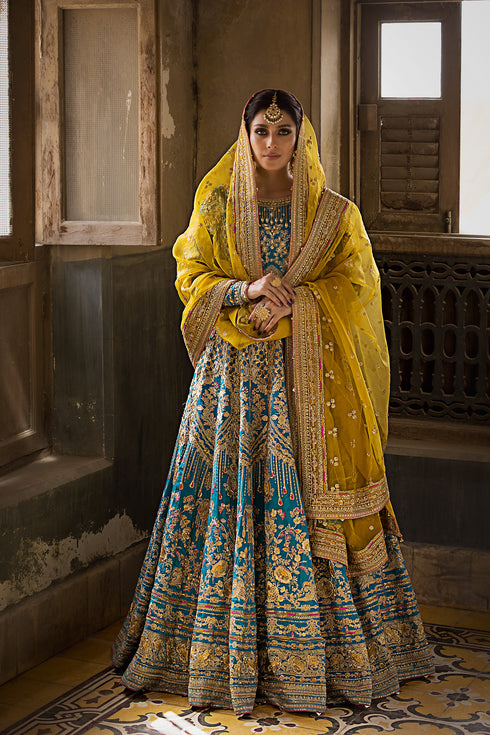 Embroidered Raw Silk 3 Piece MEHRUNISA