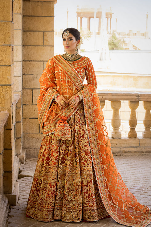 Embroidered Net 3 Piece JAHANARA