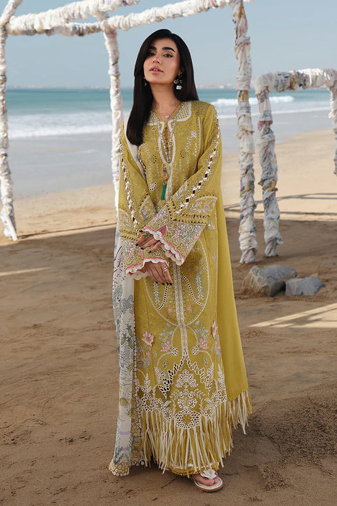 Qalamkar Chikankari Embroidered Suit SA-07 HIRA