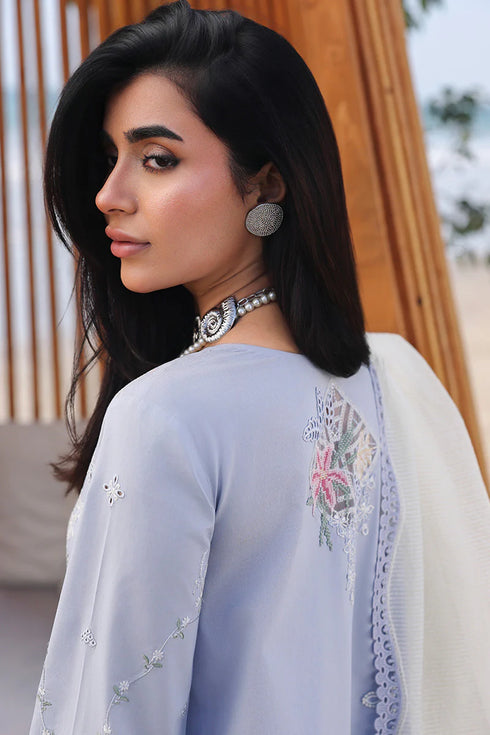 Qalamkar Chikankari Embroidered Suit SA-08 ZAYNA