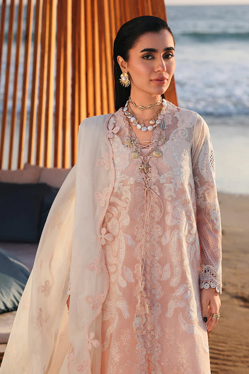 Qalamkar Chikankari Embroidered Suit SA-06 MAHUR