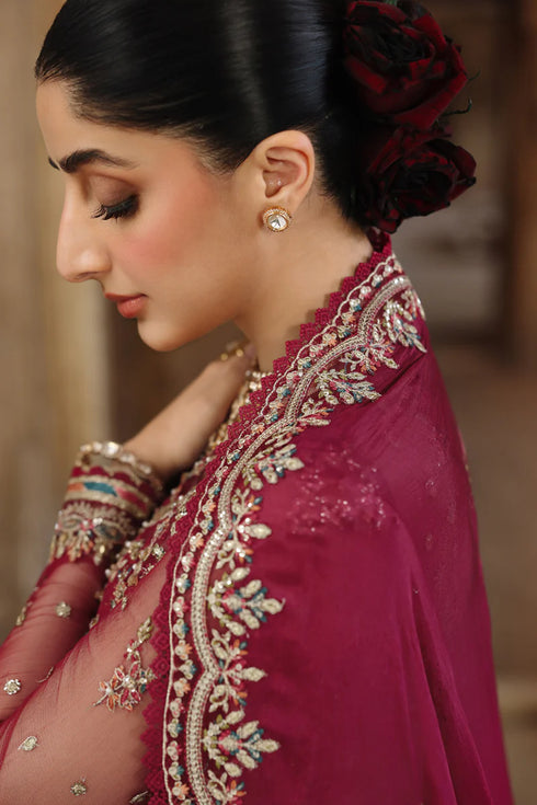 Qalamkar Embroidered Net Suit RH-01 JAHAN