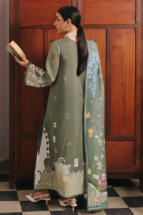 Qalmkar Jacquard Digital Printed Suit QW-09 (A) KHANZA