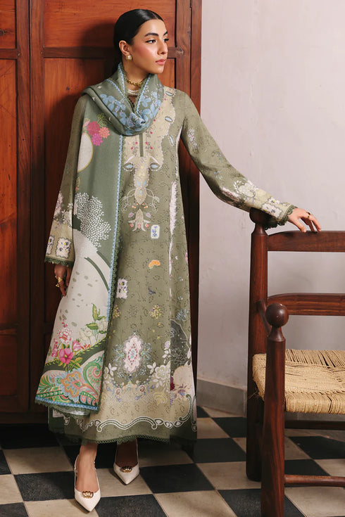 Qalmkar Jacquard Digital Printed Suit QW-09 (A) KHANZA