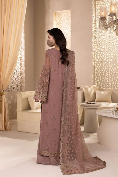Flossie Embroidered Chiffon Suit DA-10