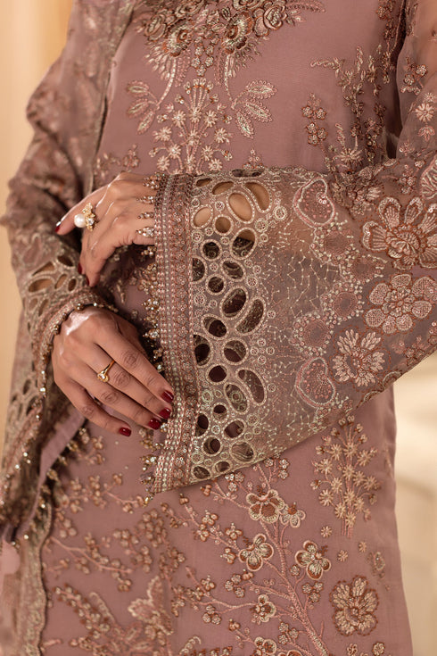 Flossie Embroidered Chiffon Suit DA-10