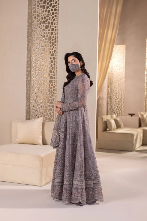 Flossie Embroidered Organza Suit DA-09