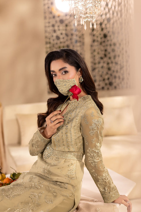 Flossie Embroidered Organza Suit DA-07