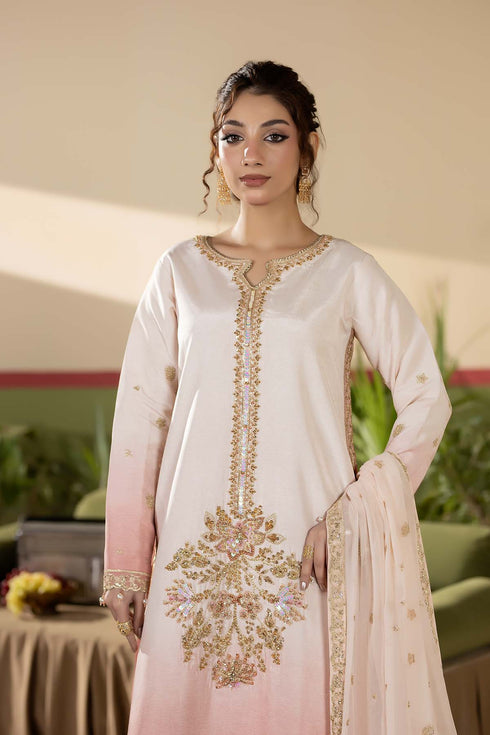 Maryams Embroidered Silk Suit Sheesham-HRI-8595