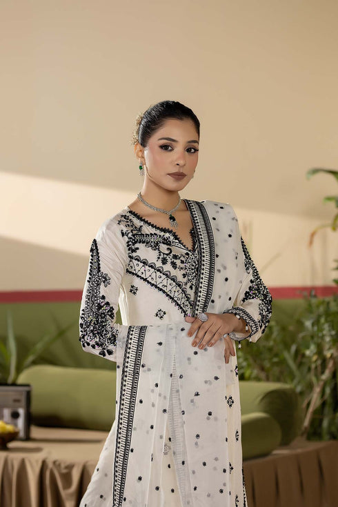 Maryams Embroidered Silk Suit Pearl-Grace-HRI-8594