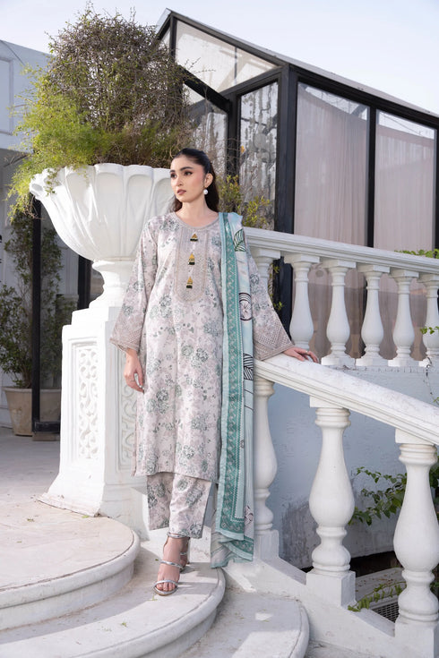 Raniya Embroidered Dhanak 3 Piece Suit RH-04