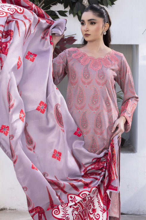 Raniya Embroidered Dhanak 3 Piece Suit RH-02