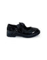 Girls Mary Jane School Shoes with Bow On Strap- Black Patent
