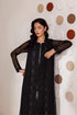 Farasha Embroidered Chiffon Suit Charcoal Whisper