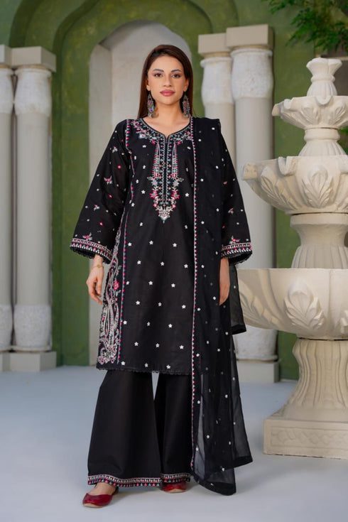 Attire Designer Embroidered Cotton Lawn 3PC Suit AD-29
