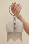 Womens Sparkling Crystal Fringed Ball Shape Party Bag
