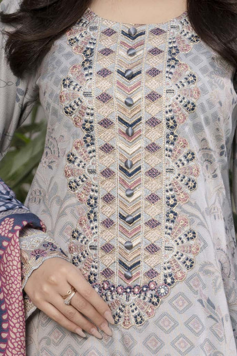 Soni Embroidered Dhanak 3 Piece Suit SD-14