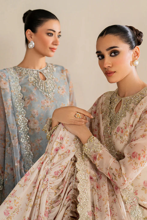 Baroque Embroidered Chiffon Suit UF-4164