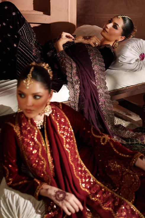 Iznik Embroidered Velvet Suit IV-58