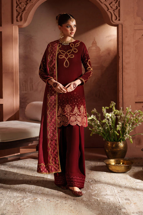 Iznik Embroidered Velvet Suit IV-58