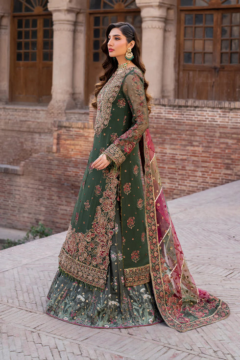 Iznik Embroidered Chiffon 3 Piece Suit ILC-01