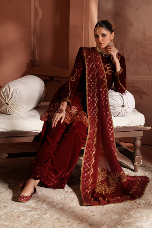 Iznik Embroidered Velvet Suit IV-58