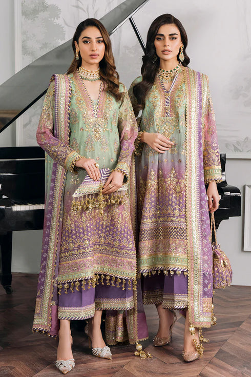 Baroque Embroidered Chiffon 3 Piece Suit CH12-08