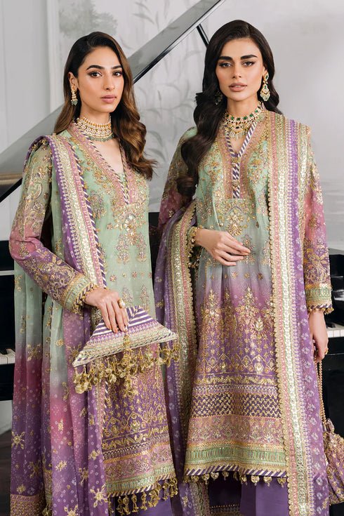Baroque Embroidered Chiffon 3 Piece Suit CH12-08