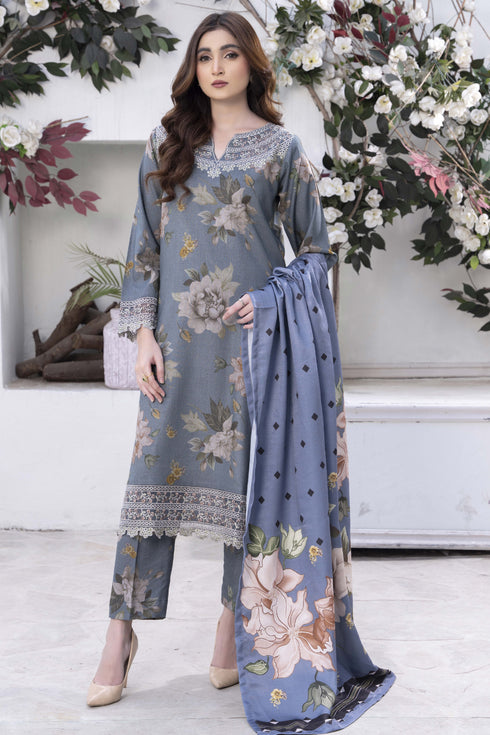 Raniya Embroidered Dhanak 3 Piece Suit RH-06