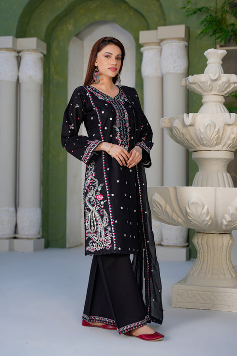 Attire Designer Embroidered Cotton Lawn 3PC Suit AD-29