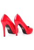 Red Patent Round Toe High Heel Court Shoes – G-925