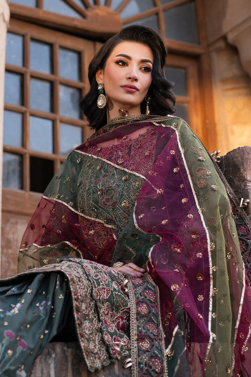 Iznik Embroidered Chiffon 3 Piece Suit ILC-01