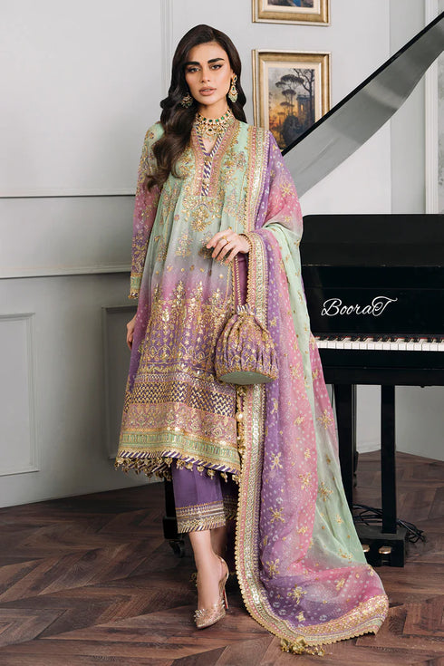 Baroque Embroidered Chiffon 3 Piece Suit CH12-08