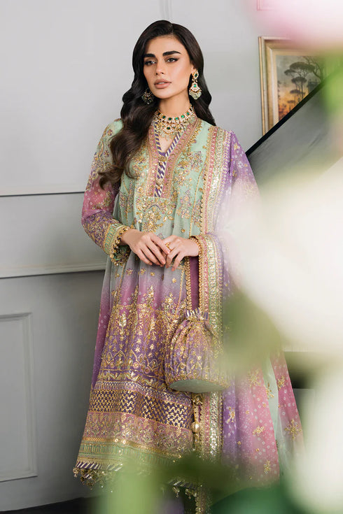 Baroque Embroidered Chiffon 3 Piece Suit CH12-08