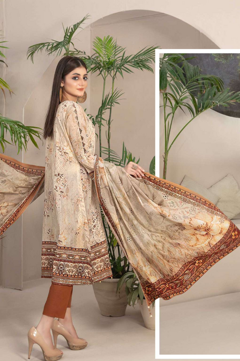 Tawakkal Embroidered Lawn 3 Piece Suit D-8876