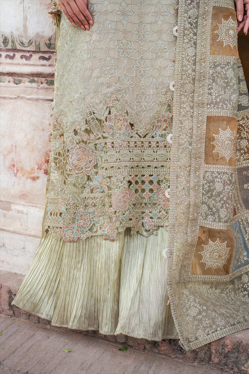 Iznik Embroidered Chiffon 3 Piece Suit ILC-02