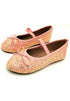 Girl’s Mary Jane Ballerina Flat Shoes- Pink Glitter